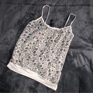 NWOT mixed media Olivaceous halter handkerchief top